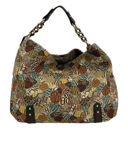 Bolso De Mano, 120€, Bolso, Beige/Marrón, Animal - Piel/Tejido - General, Vista frontal